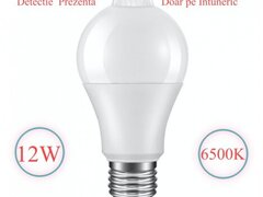 BEC CU LED SI SENZOR DE MISCARE E27 - 12W - 6500K